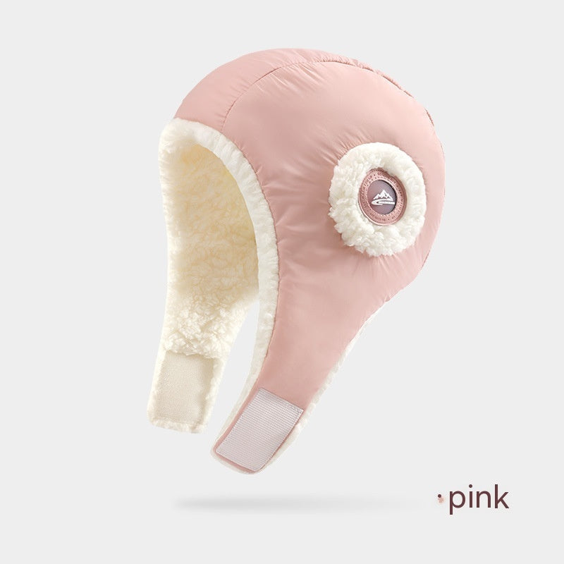 Down Plush Hat For Women Cycling Windproof