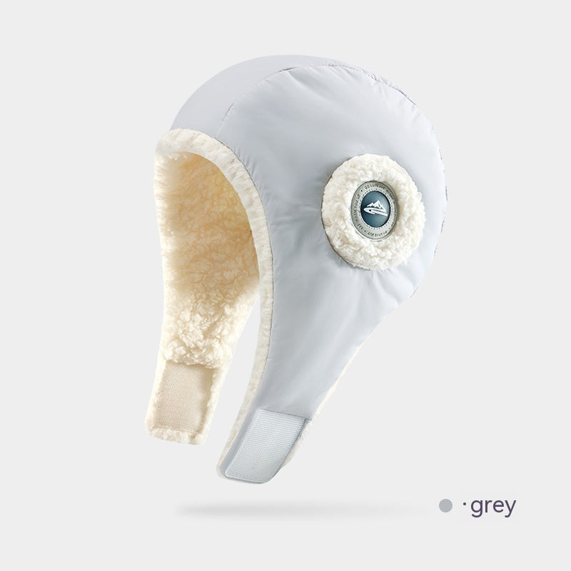 Down Plush Hat For Women Cycling Windproof