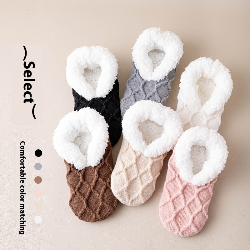 Winter Warm Short Cotton Slipper Socks Unisex