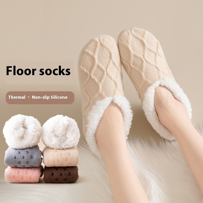 Winter Warm Short Cotton Slipper Socks Unisex