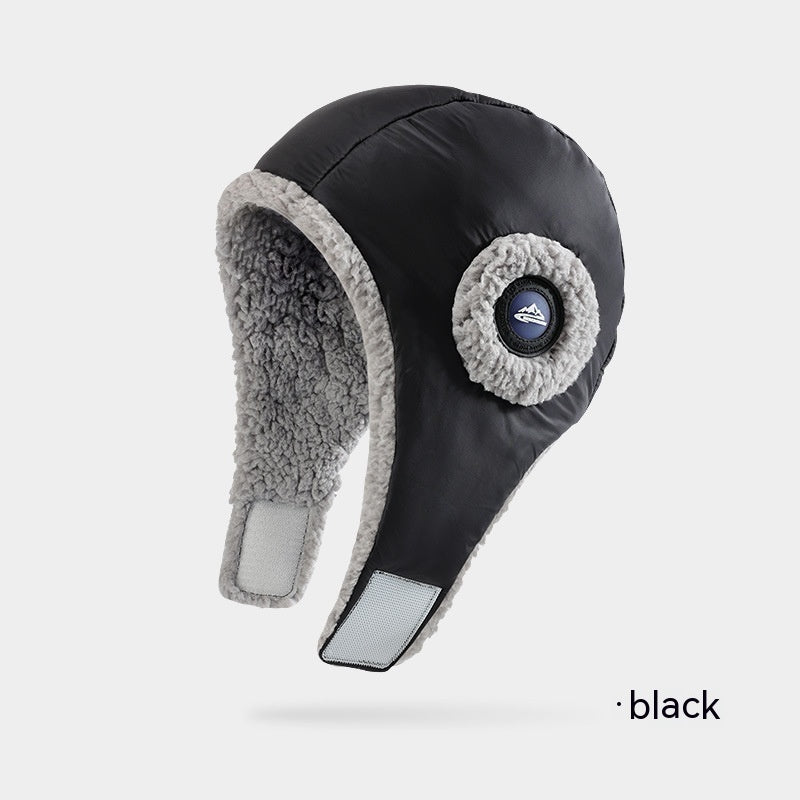 Down Plush Hat For Women Cycling Windproof