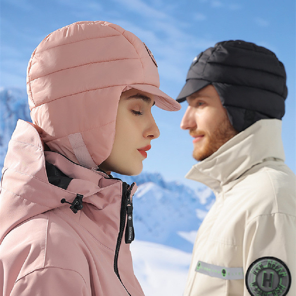 Down Plush Hat For Women Cycling Windproof