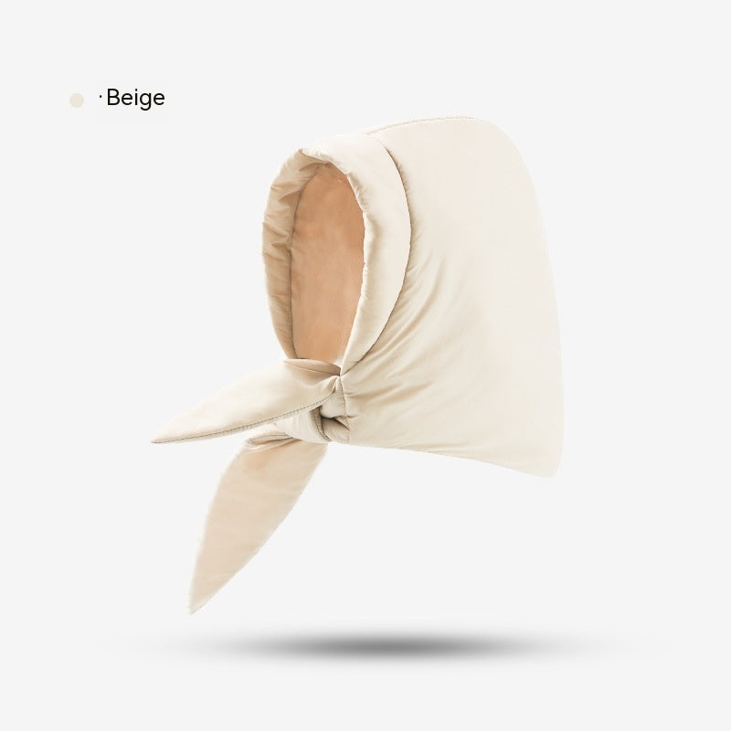 Down Plush Hat For Women Cycling Windproof