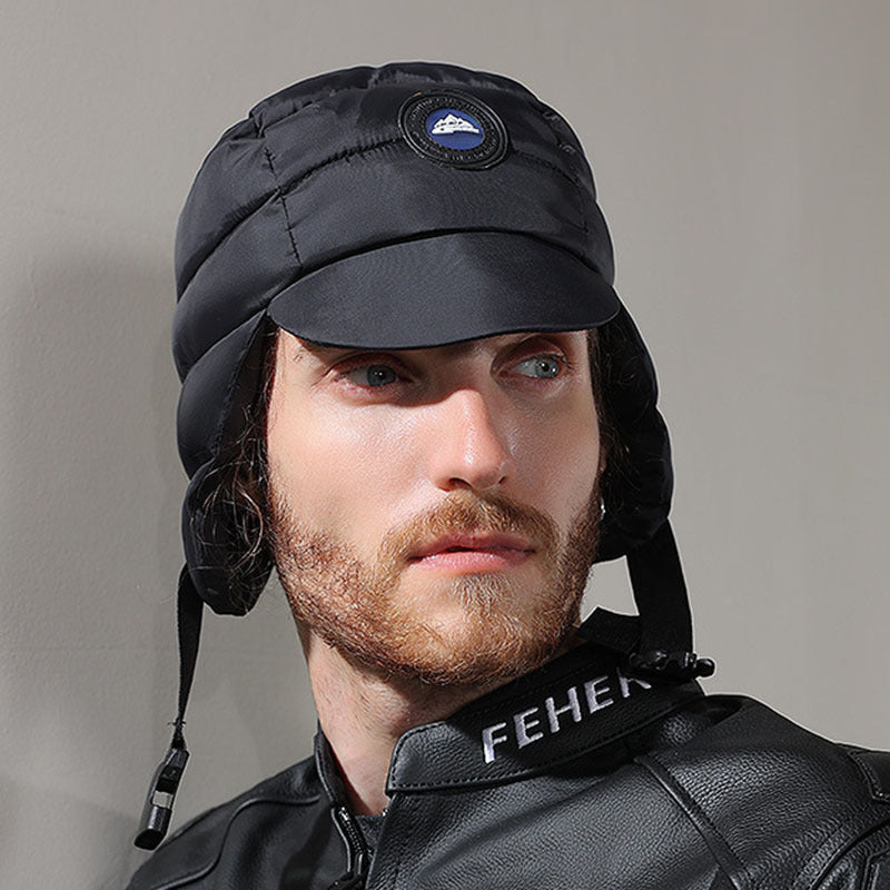 Down Plush Hat For Women Cycling Windproof