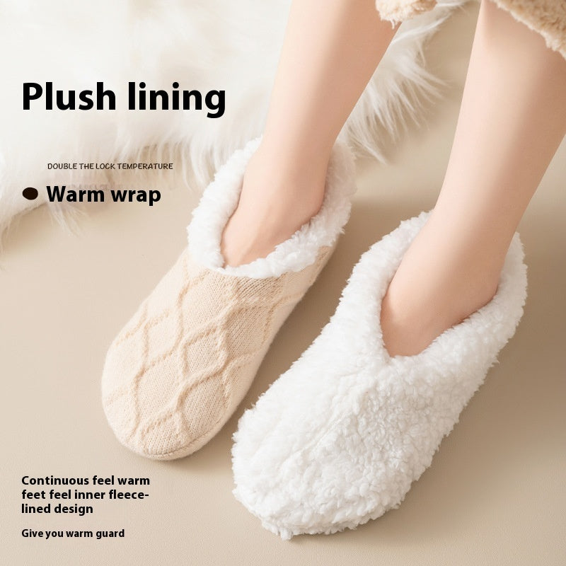 Winter Warm Short Cotton Slipper Socks Unisex