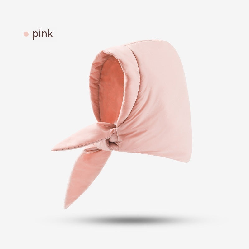 Down Plush Hat For Women Cycling Windproof