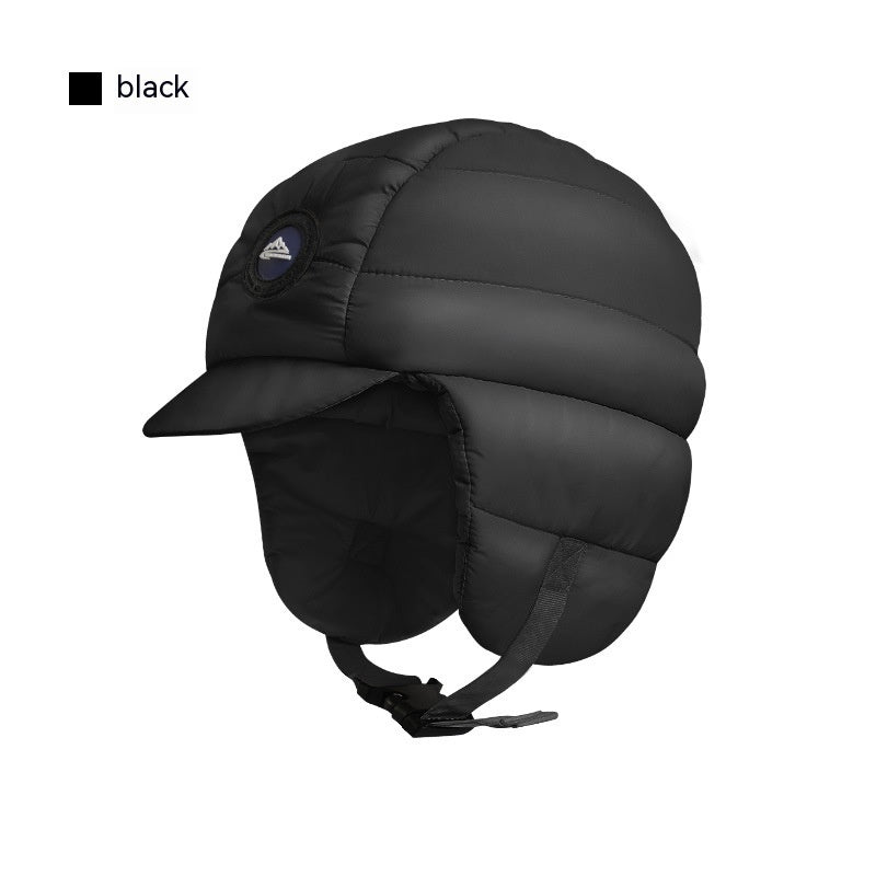 Down Plush Hat For Women Cycling Windproof